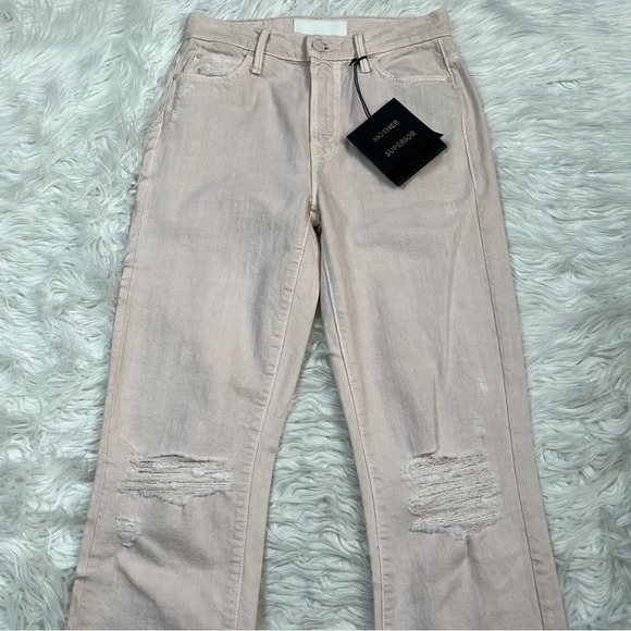 New MOTHER Denim High Waisted Rascal Ankle Jeans The Devil Drinks Coffee NWT 24 - Picture 4 of 16
